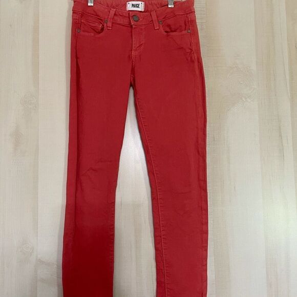 Paige skyline ankle peg jeans,‎ orange sunset sz 26 - Picture 6 of 16